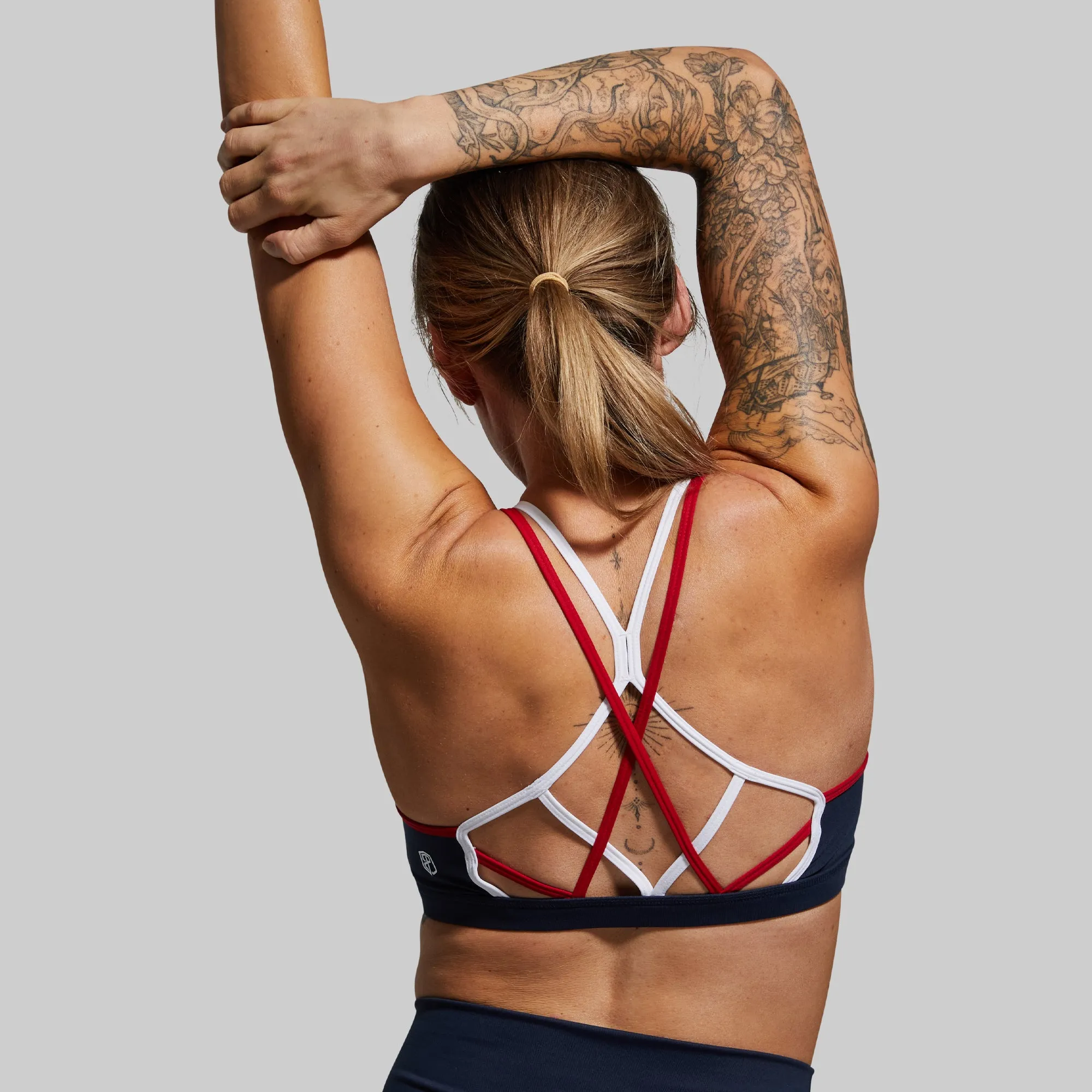 Warrior Sports Bra (Brand Strength-Navy) sold by Born Primitive