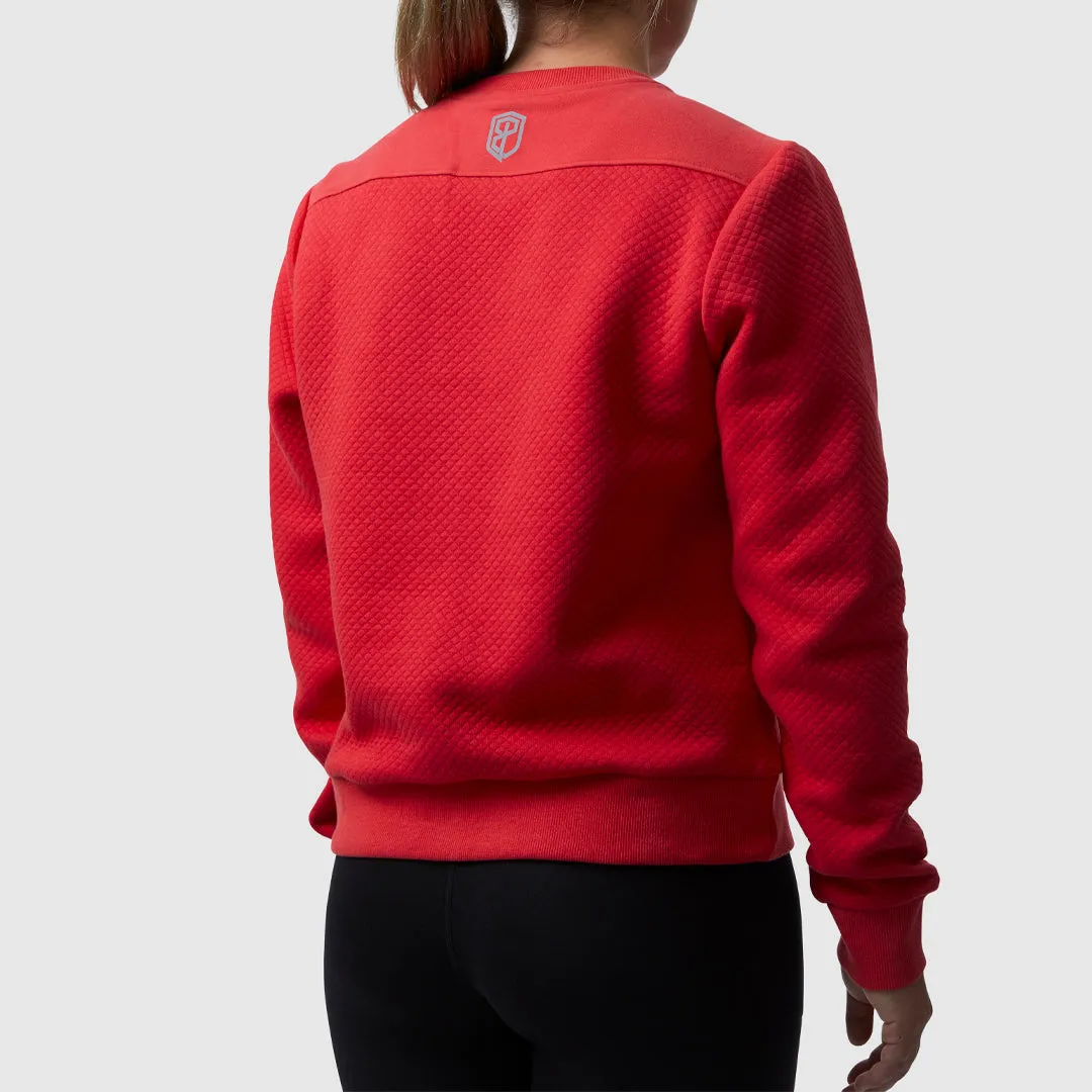 Women's Waffle Crewneck Pullover (Lava) sold by Born Primitive product image thumbnail 2