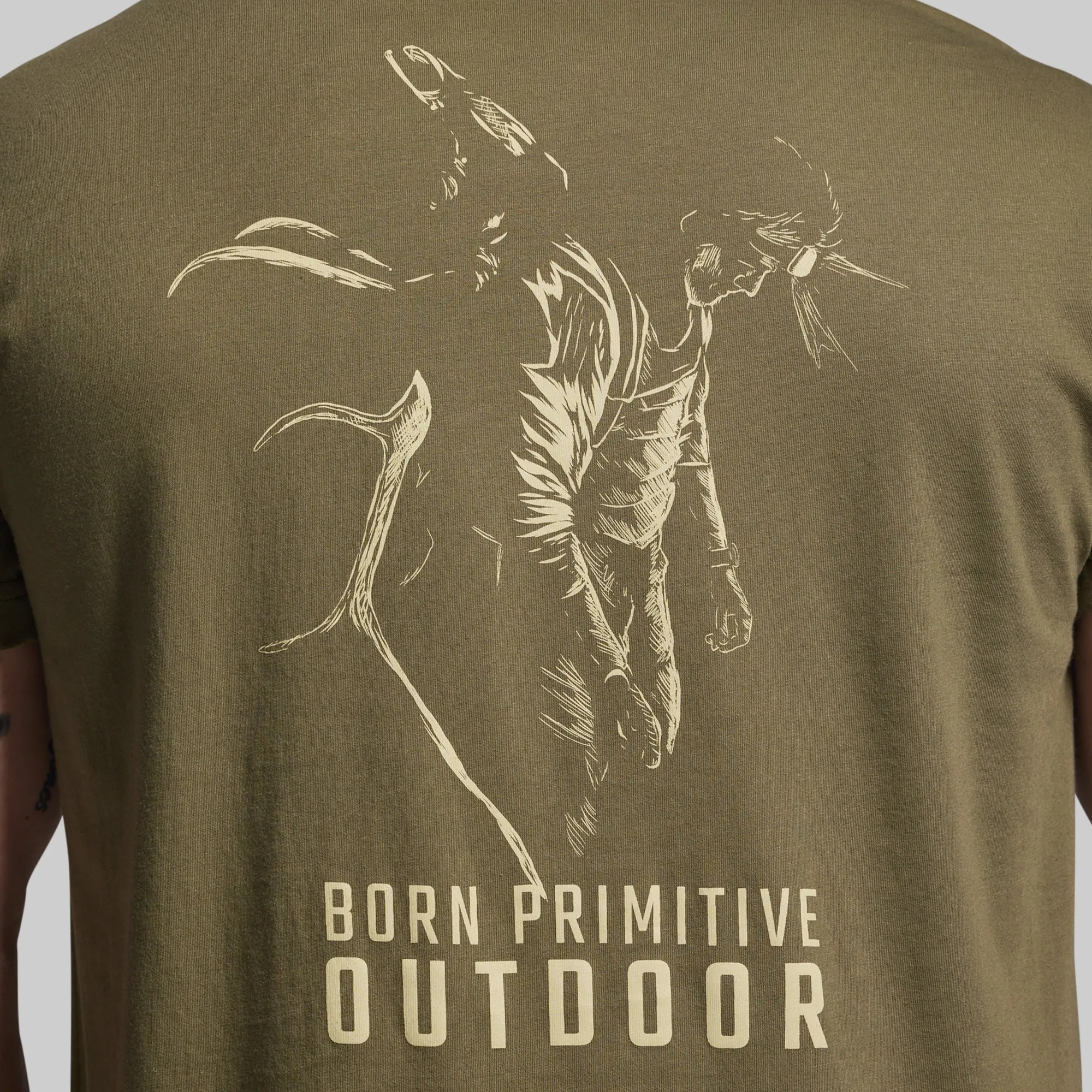 Late Night Tee (Tactical Green) sold by Born Primitive product image thumbnail 3