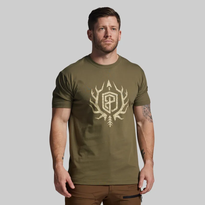 Late Night Tee (Tactical Green) made by Born Primitive