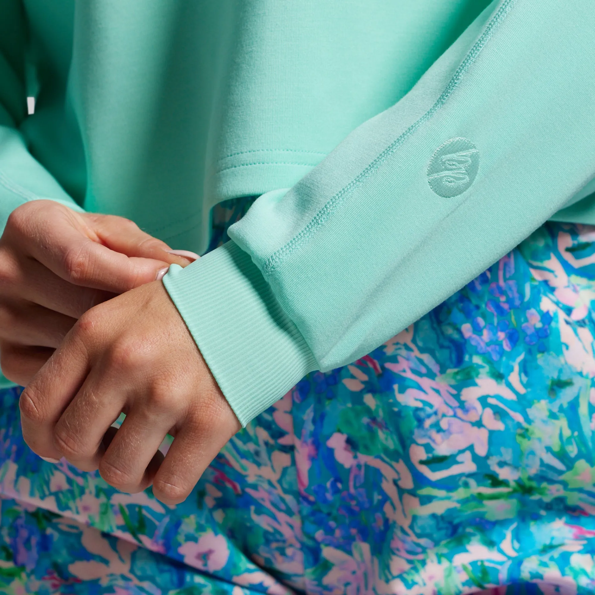 Lounge Lux Cropped Pullover (Jelly Mint) sold by Born Primitive product image thumbnail 4