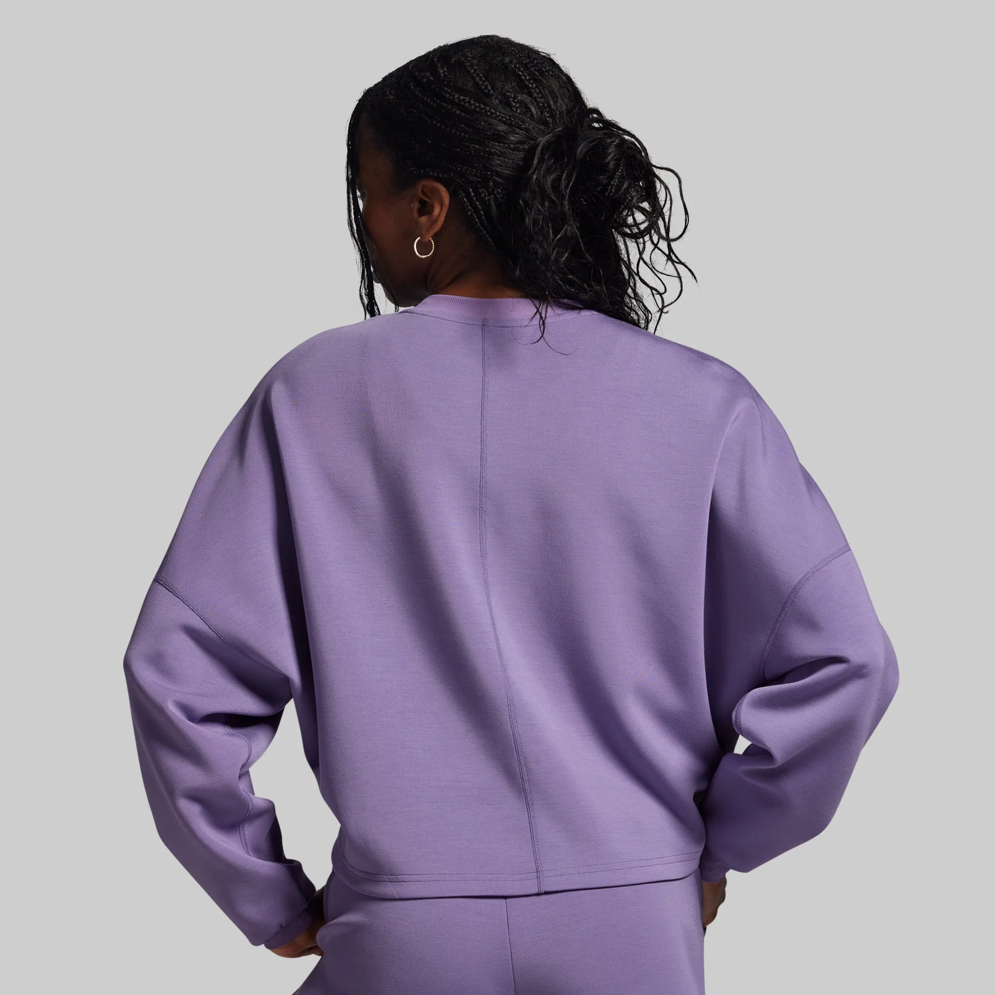 Lounge Lux Cropped Pullover (Soft Grape) sold by Born Primitive product image thumbnail 2