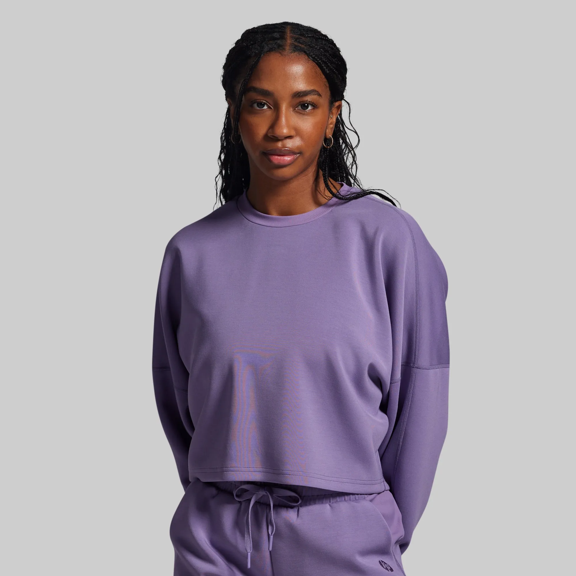 Lounge Lux Cropped Pullover (Soft Grape) sold by Born Primitive