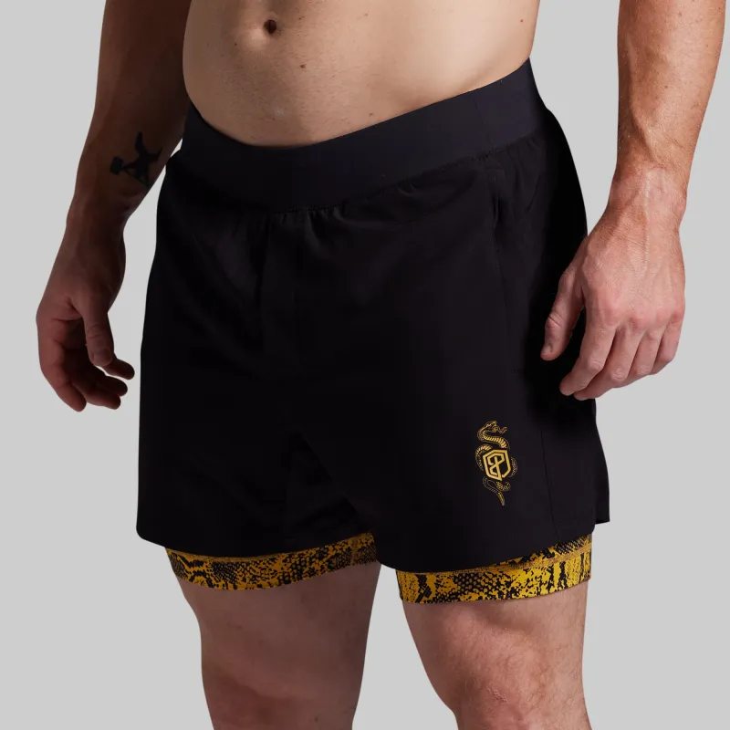 Versatile Short w/ Compression 5" (Don't Tread On Me) made by Born Primitive