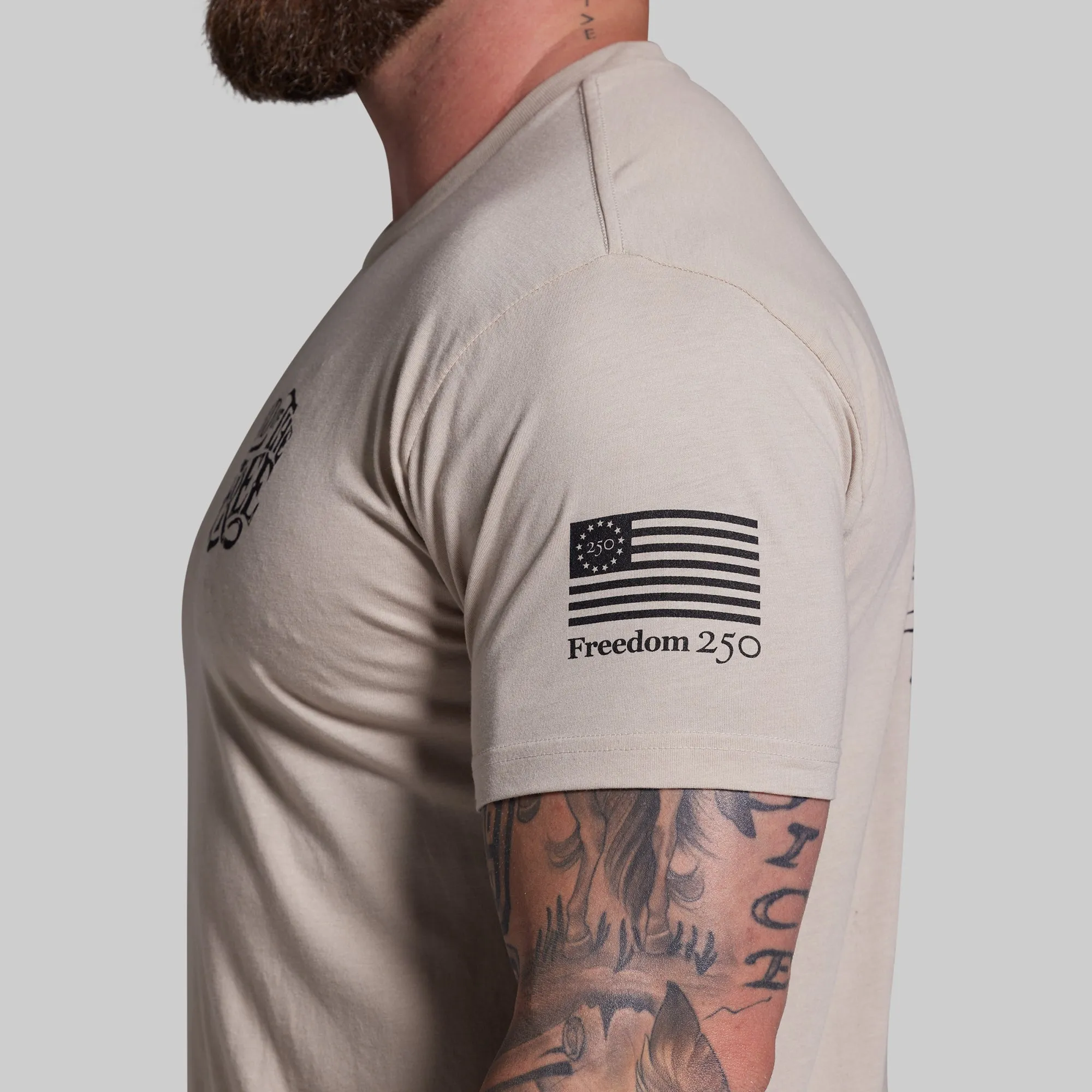 Land of the Free Tee (Tan) sold by Born Primitive product image thumbnail 3