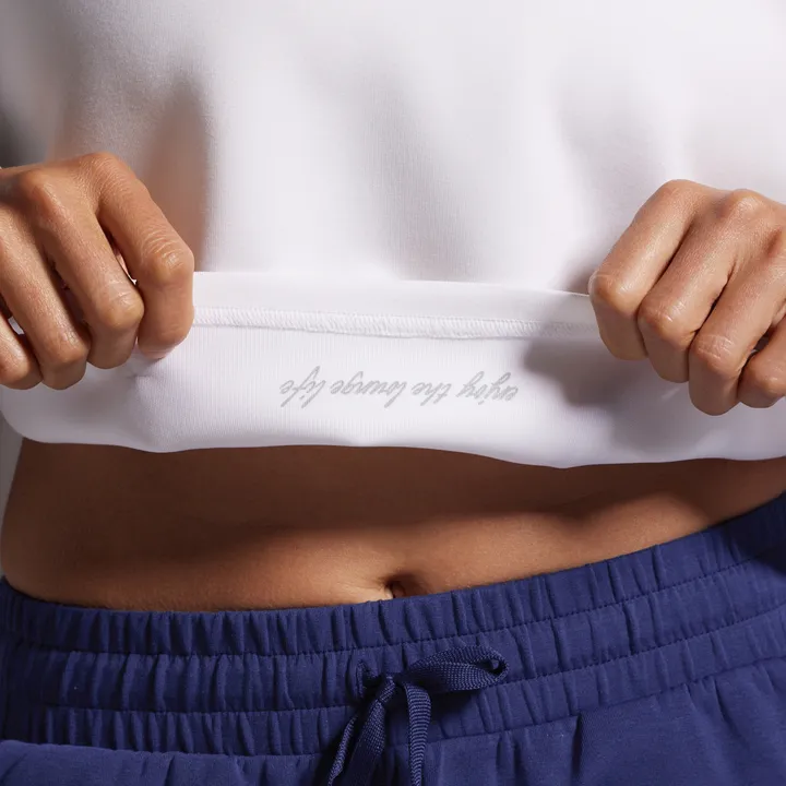 Lounge Lux Varsity Cropped Pullover (White) sold by Born Primitive product image thumbnail 5
