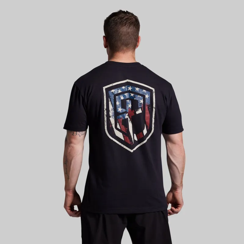 Liberty Shield Tee (Black) made by Born Primitive