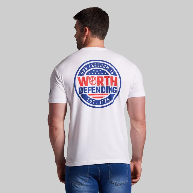 Freedom Defended Tee (White) made by Born Primitive