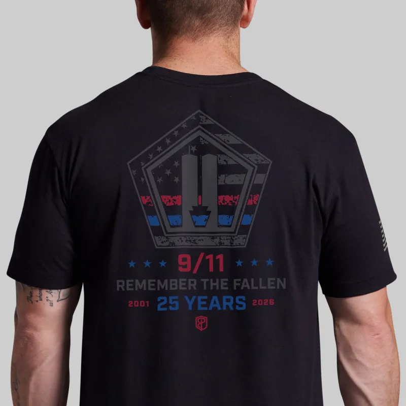 9/11 25 Years Tee (Black) made by Born Primitive