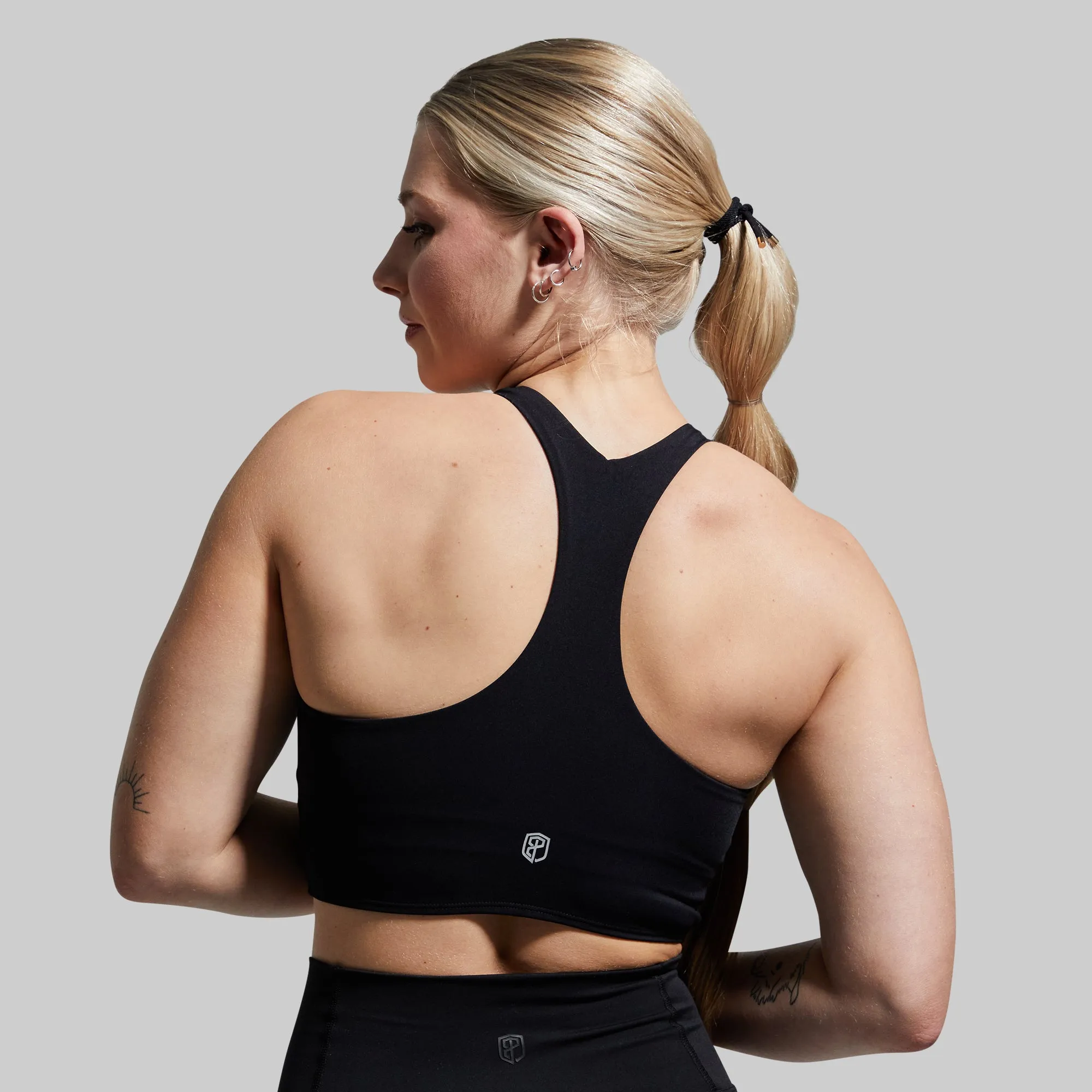 Synergy Cropped Sports Bra (Black) sold by Born Primitive