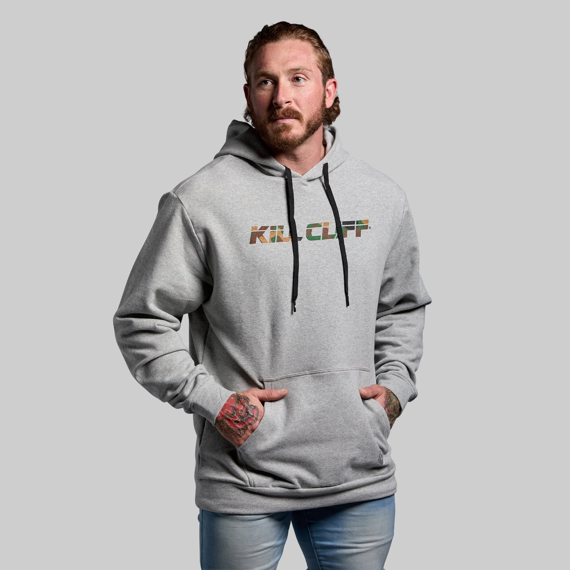 Kill Cliff Horizontal Hoodie (Heather Grey-Camo) sold by Born Primitive product image thumbnail 2