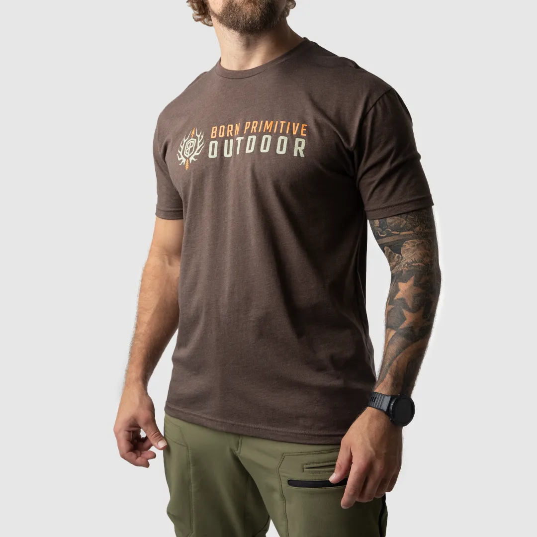 Outdoor Brand Tee (Chestnut) sold by Born Primitive