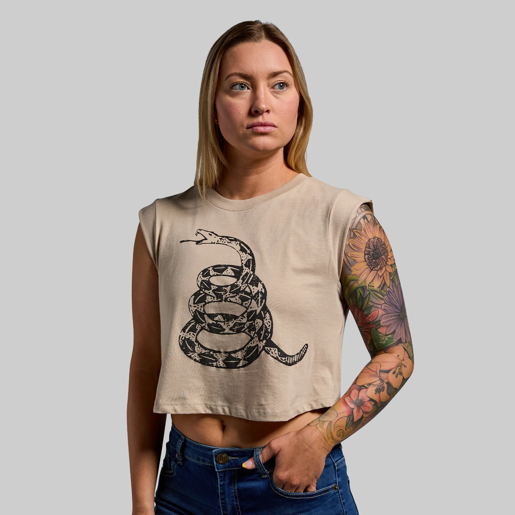Gadsden Flag Festival Crop (Tan) sold by Born Primitive