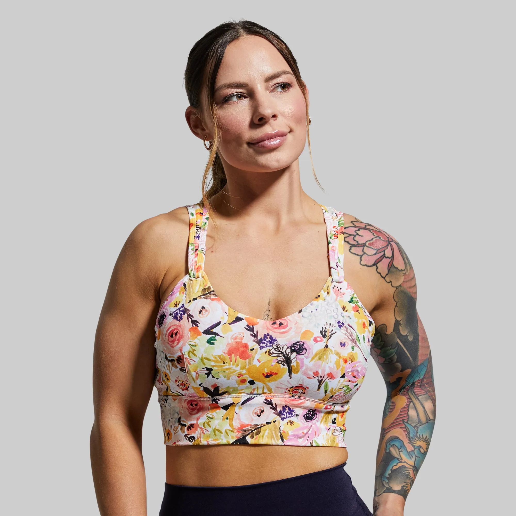 Milk and Muscles Nursing Sports Bra (Watercolor Fields) sold by Born Primitive product image thumbnail 2