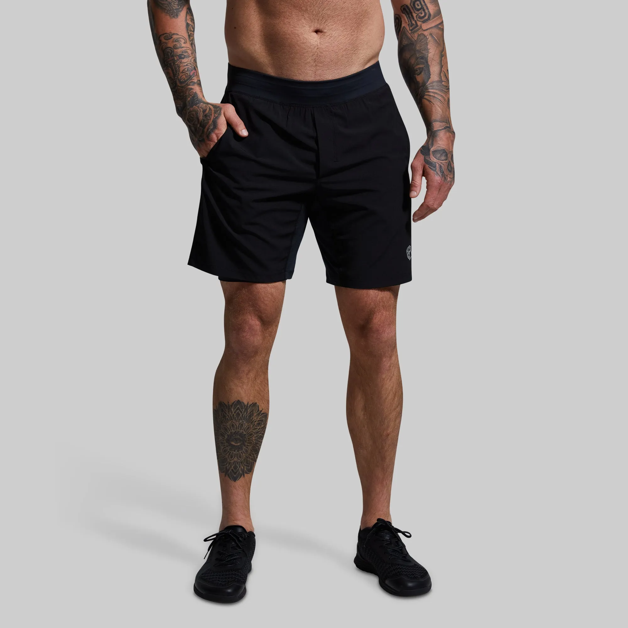 Versatile Short w/ Compression 9" (Black) sold by Born Primitive