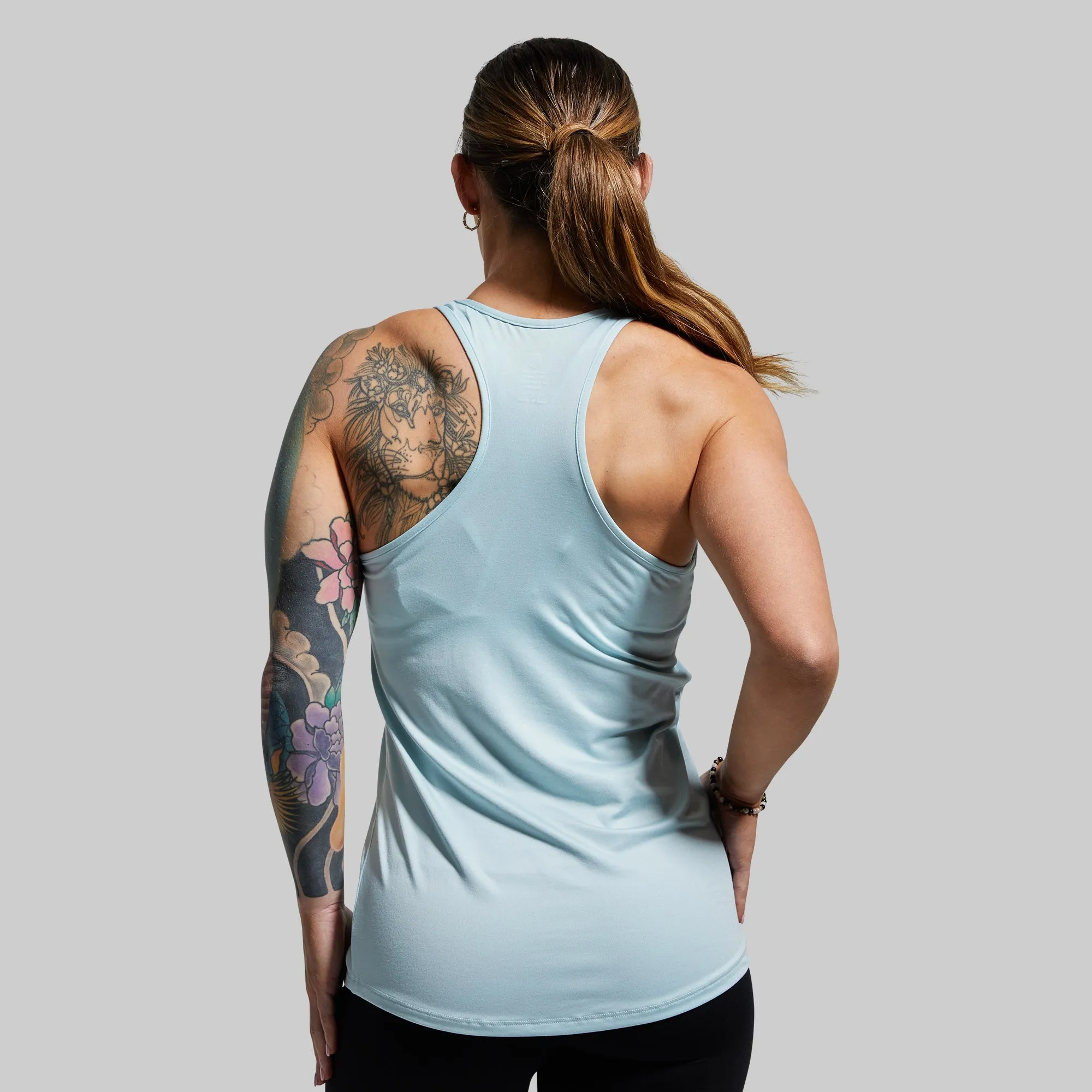 Floral Calligraphy Staple Tank (Sky Blue) sold by Born Primitive product image thumbnail 2