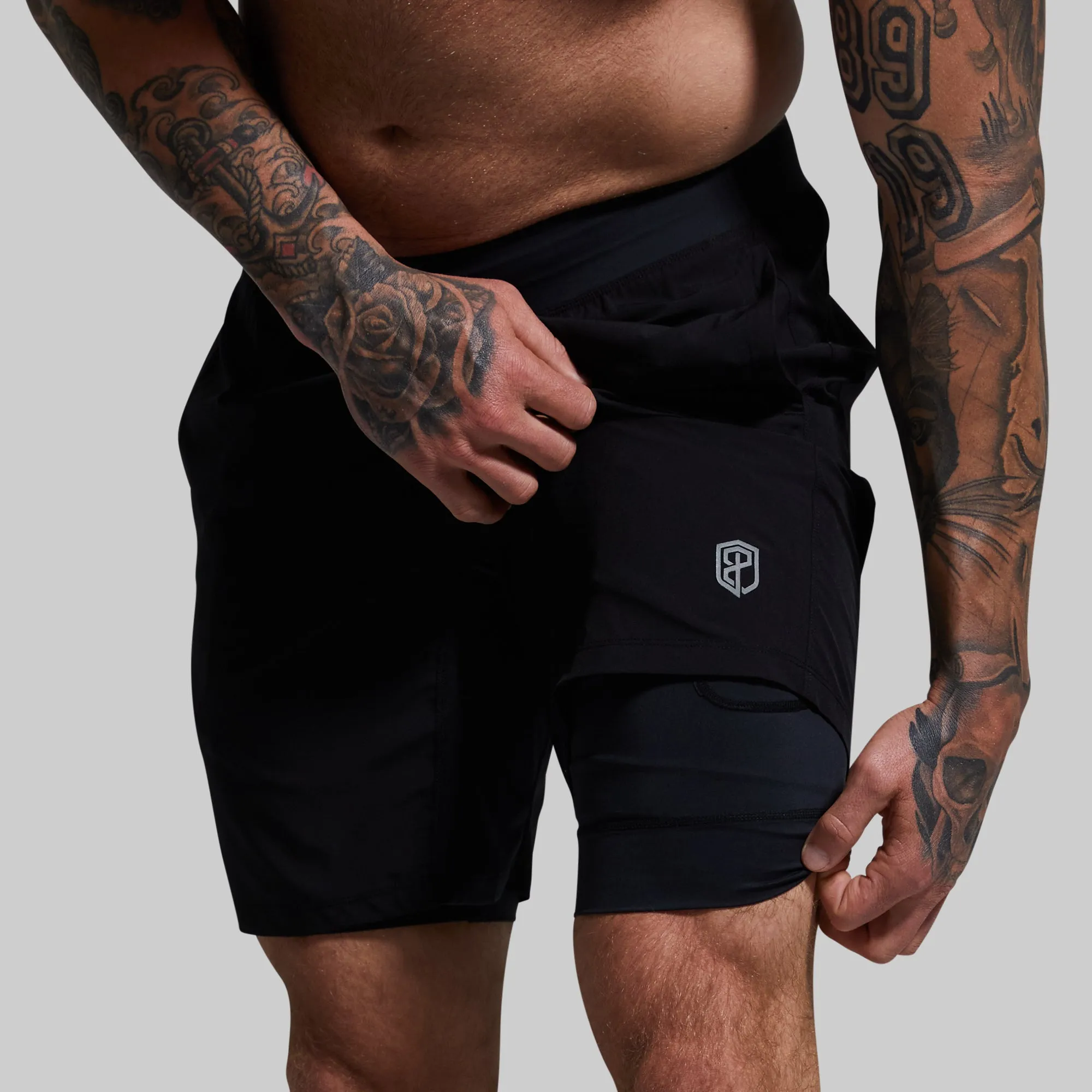 Versatile Short w/ Compression 9" (Black) sold by Born Primitive product image thumbnail 5