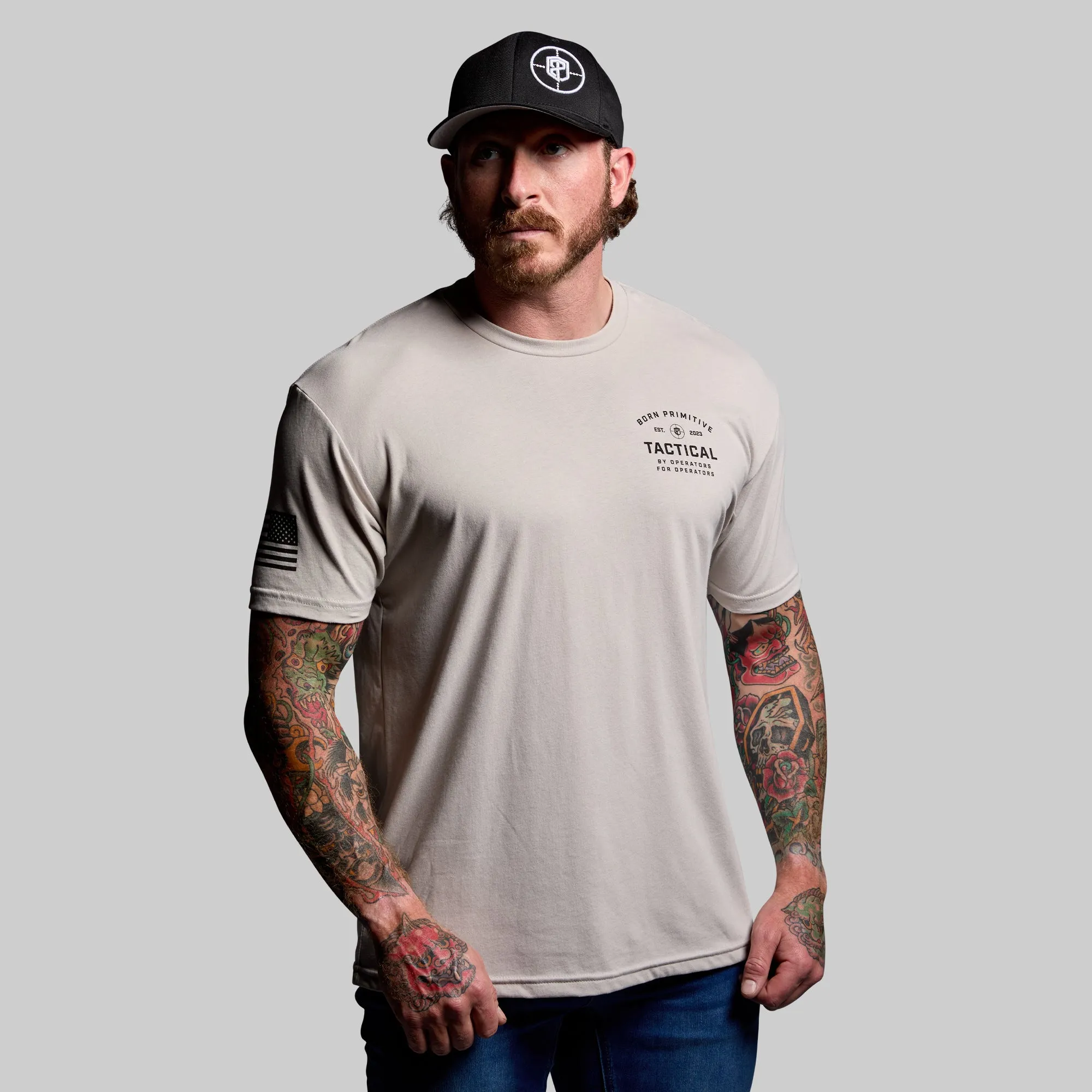 Tactical Operator Tee (Light Grey) sold by Born Primitive product image thumbnail 3