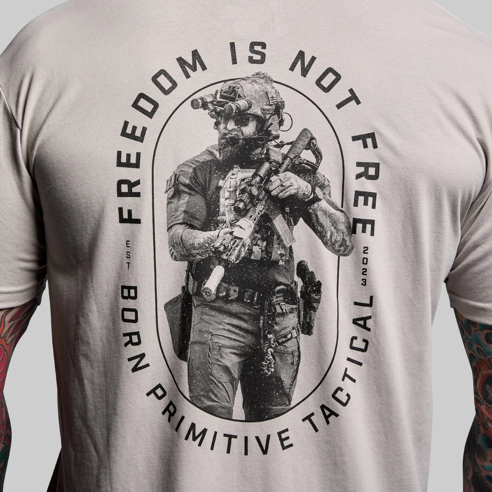 Tactical Operator Tee (Light Grey) sold by Born Primitive product image thumbnail 2