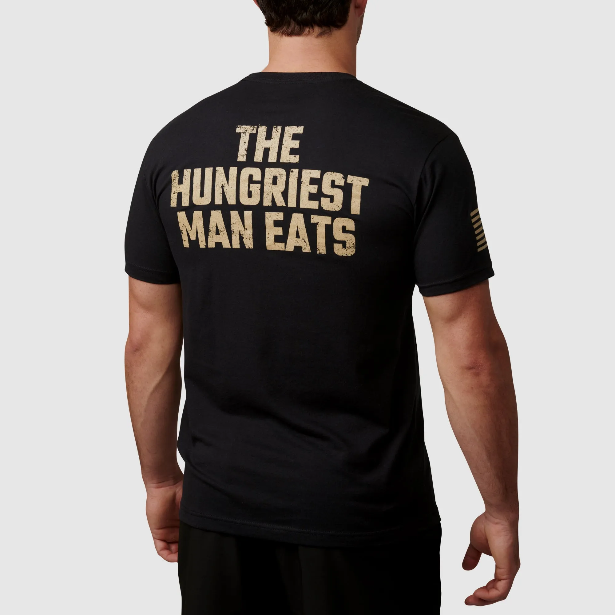 Hungriest Man Eats T-Shirt 2.0 (Woodland-Black/Tan) sold by Born Primitive