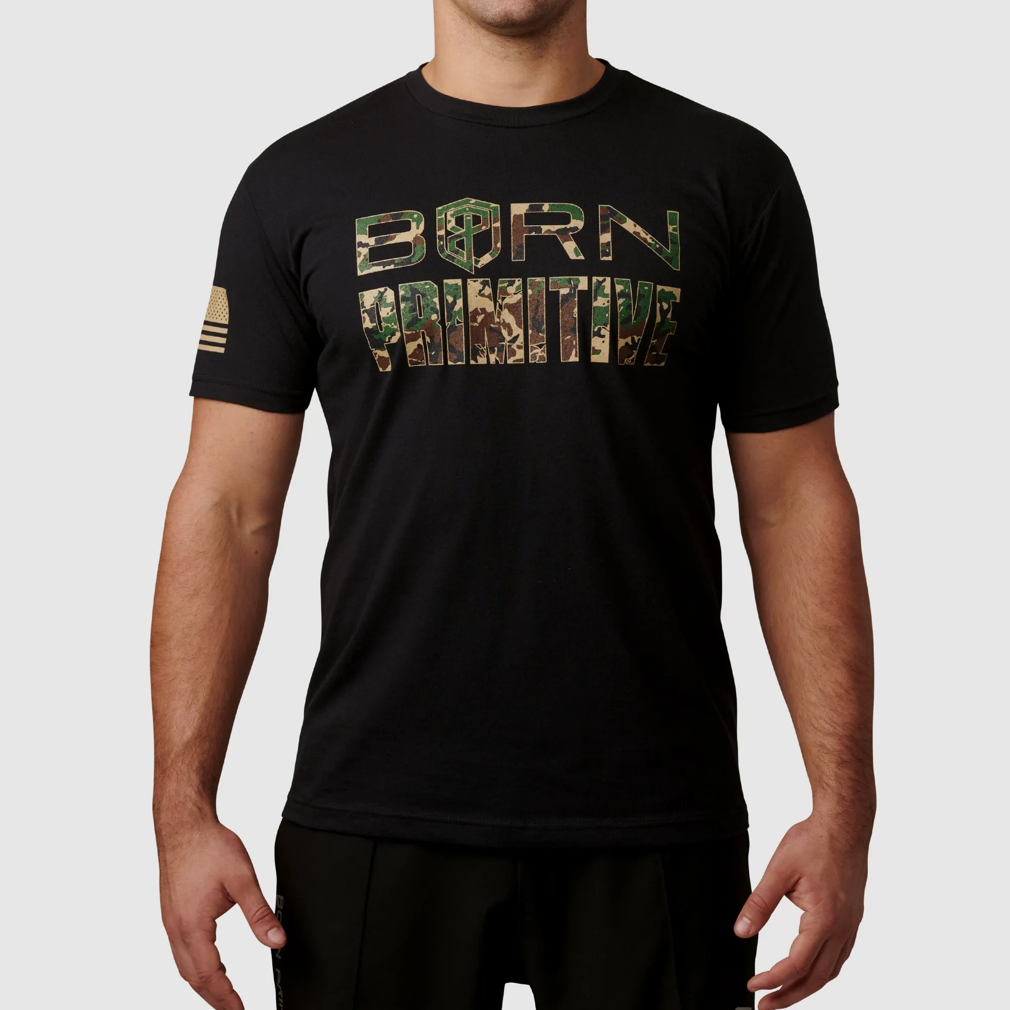 Hungriest Man Eats T-Shirt 2.0 (Woodland-Black/Tan) sold by Born Primitive product image thumbnail 5