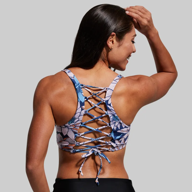 Primitive Bikini Top (Water Lillies Navy) sold by Born Primitive