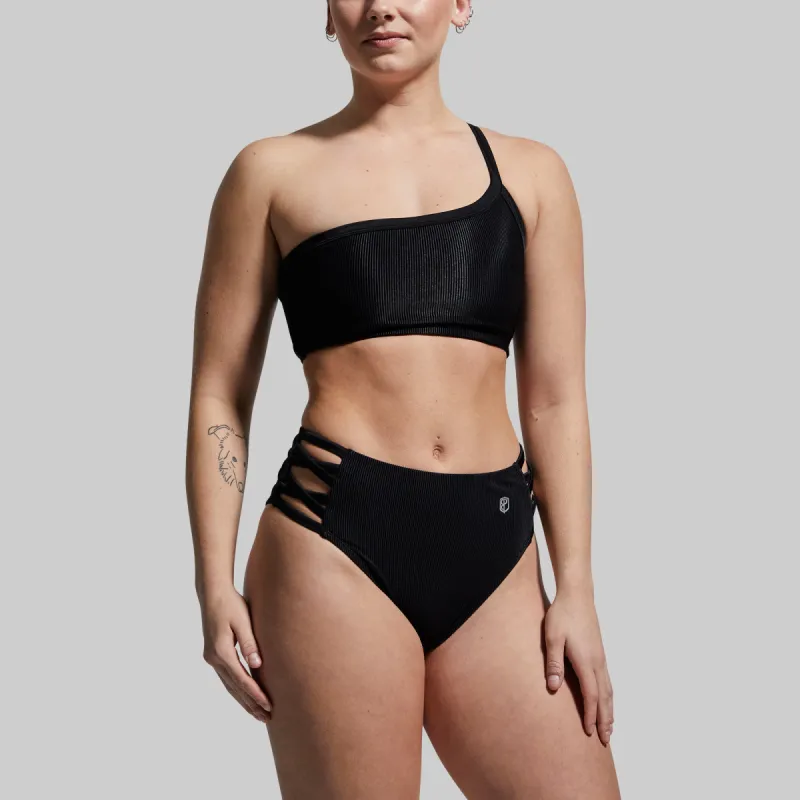 Sandbar Bikini Bottom (Black Ribbed) sold by Born Primitive