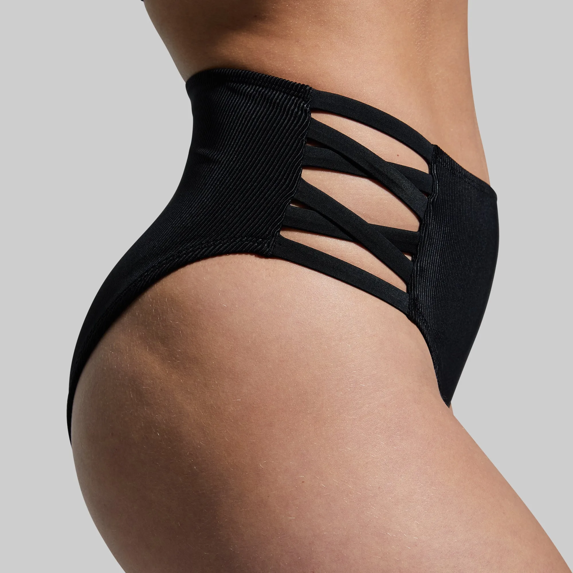 Sandbar Bikini Bottom (Black Ribbed) sold by Born Primitive product image thumbnail 4