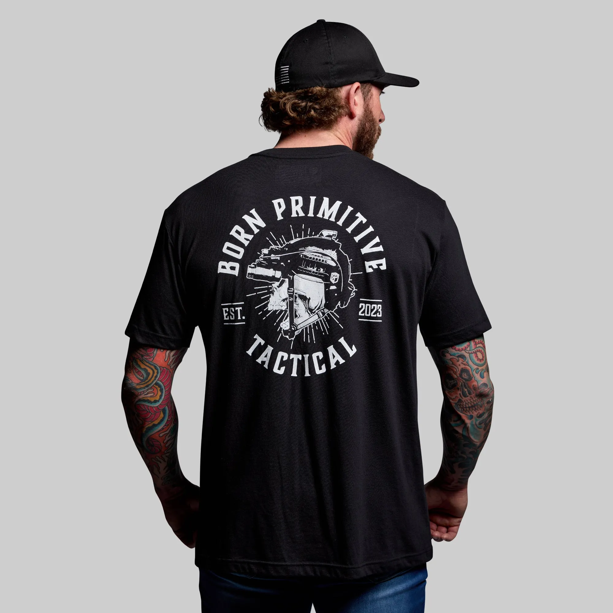 Tactical Skull Tee (Black) sold by Born Primitive