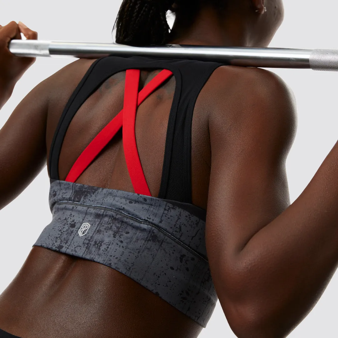 X-Factor Sports Bra (Thin Red Line Gunmetal) sold by Born Primitive product image thumbnail 3