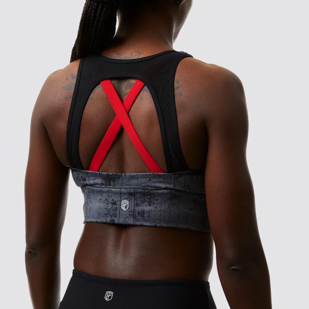 X-Factor Sports Bra (Thin Red Line Gunmetal) sold by Born Primitive product image thumbnail 2