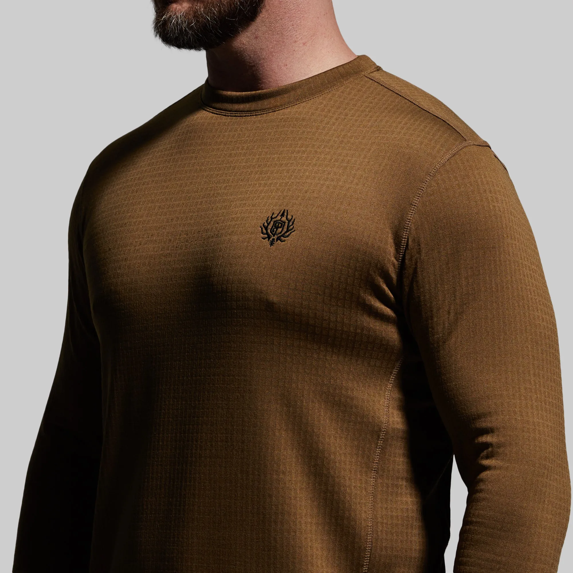 Men's Quiver Long Sleeve Crew (Coyote Brown) sold by Born Primitive product image thumbnail 4