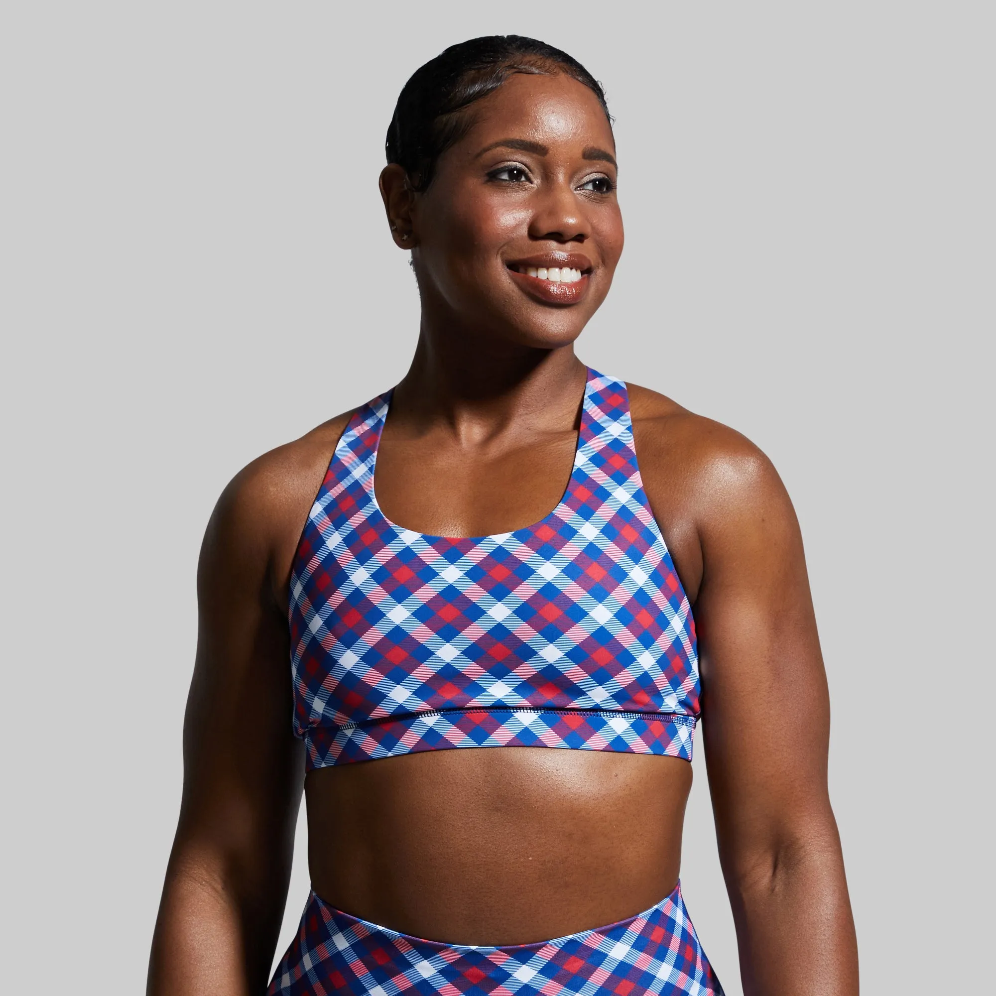 Your Essential Sports Bra (Patriotic Plaid) sold by Born Primitive product image thumbnail 2
