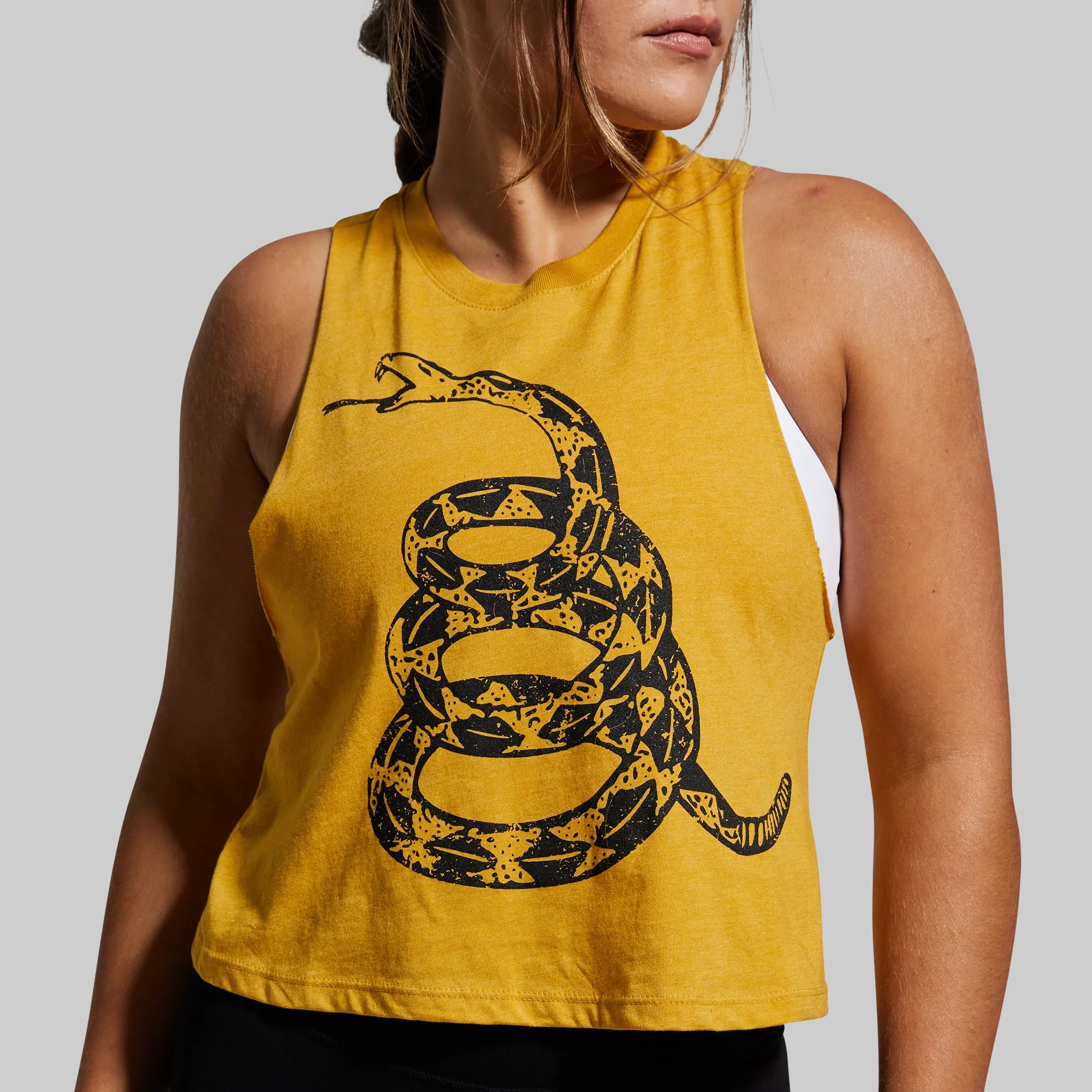 Gadsden Flag Crop (Don't Tread On Me-Mustard) sold by Born Primitive product image thumbnail 3
