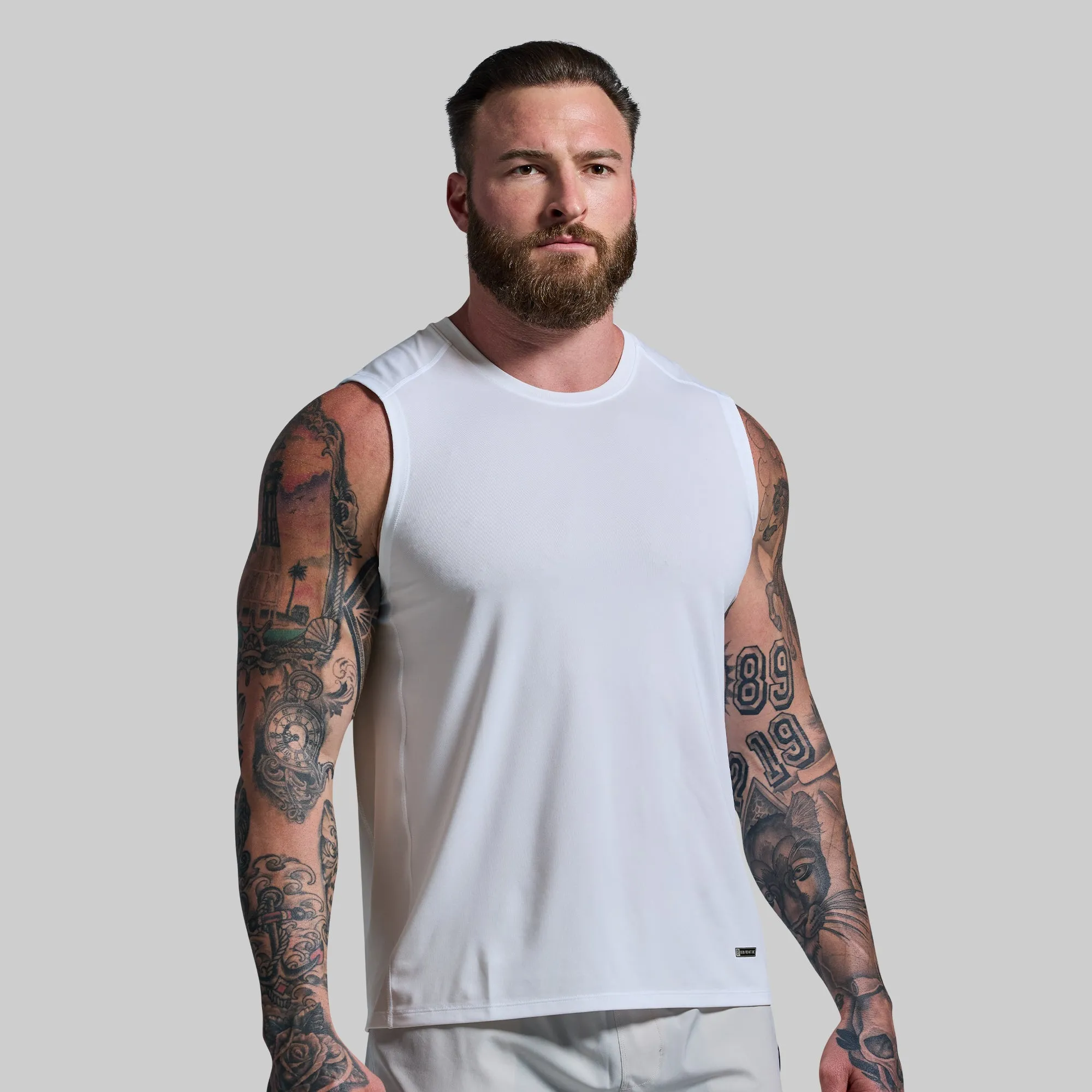 Training Muscle Tank (White) sold by Born Primitive