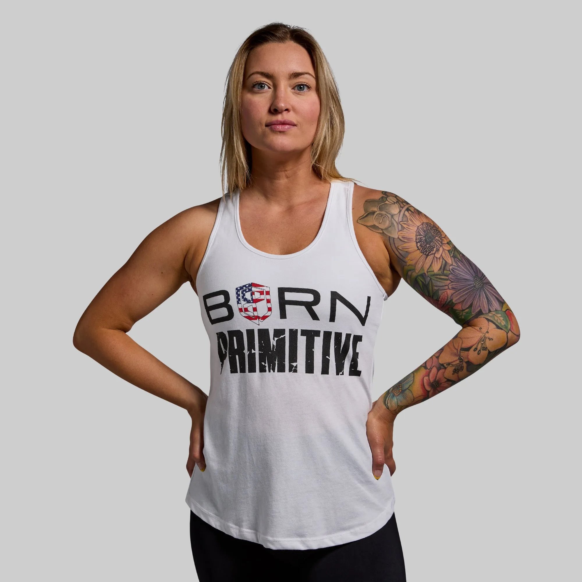 Brand Staple Tank (White USA) sold by Born Primitive