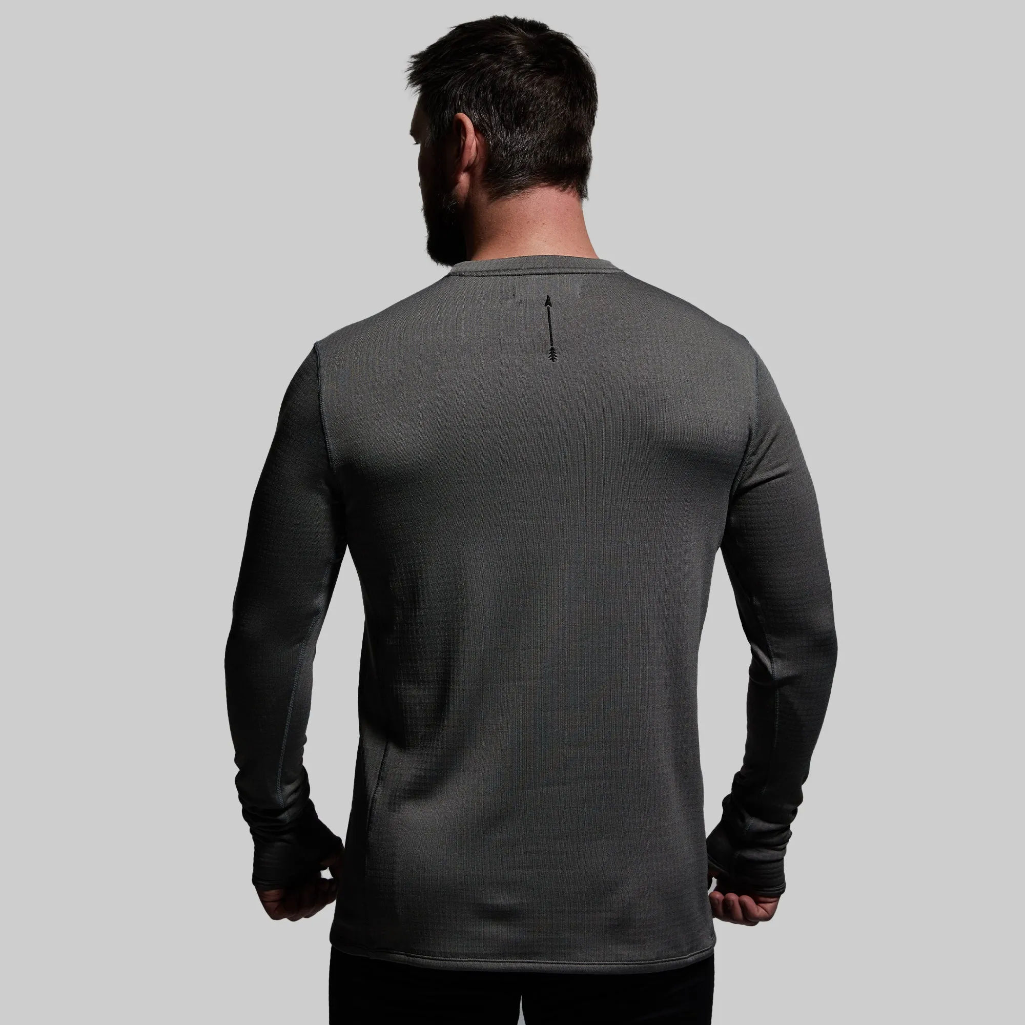 Men's Quiver Long Sleeve Crew (Wolf Grey) sold by Born Primitive product image thumbnail 3