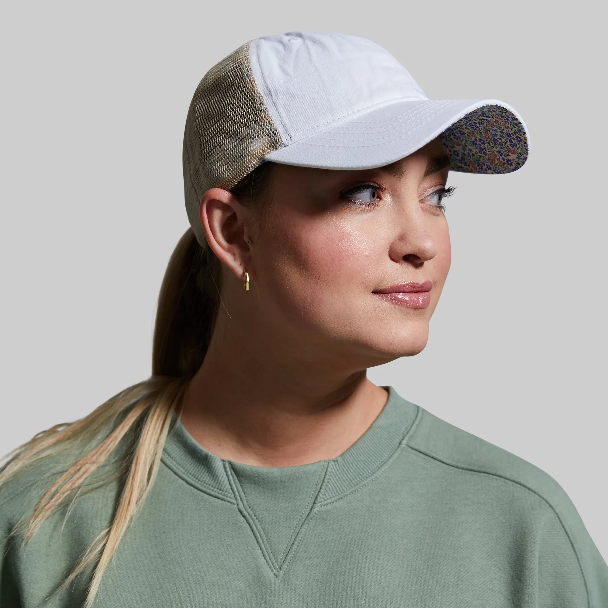 Relax Hat (White/Floral) sold by Born Primitive product image thumbnail 3