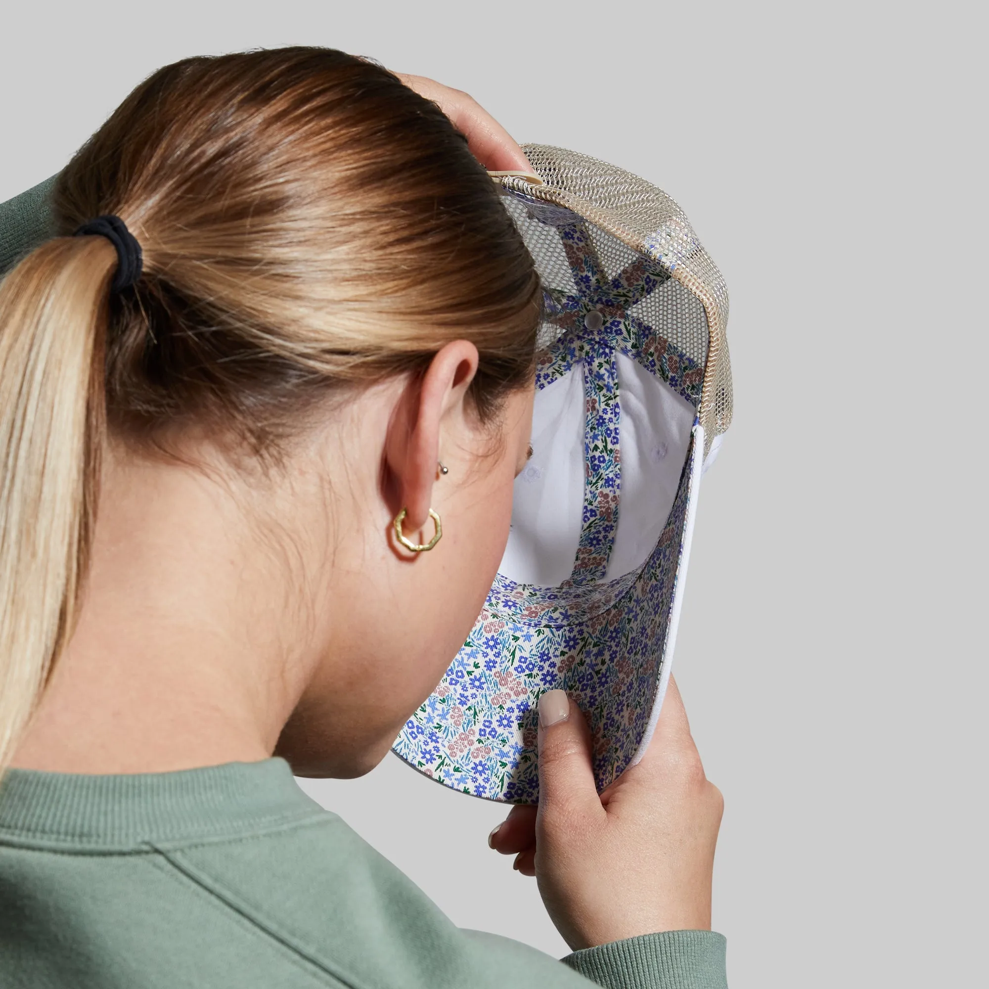 Relax Hat (White/Floral) sold by Born Primitive product image thumbnail 2