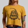 Gadsden Flag Crop Tee (Mustard) sold by Born Primitive
