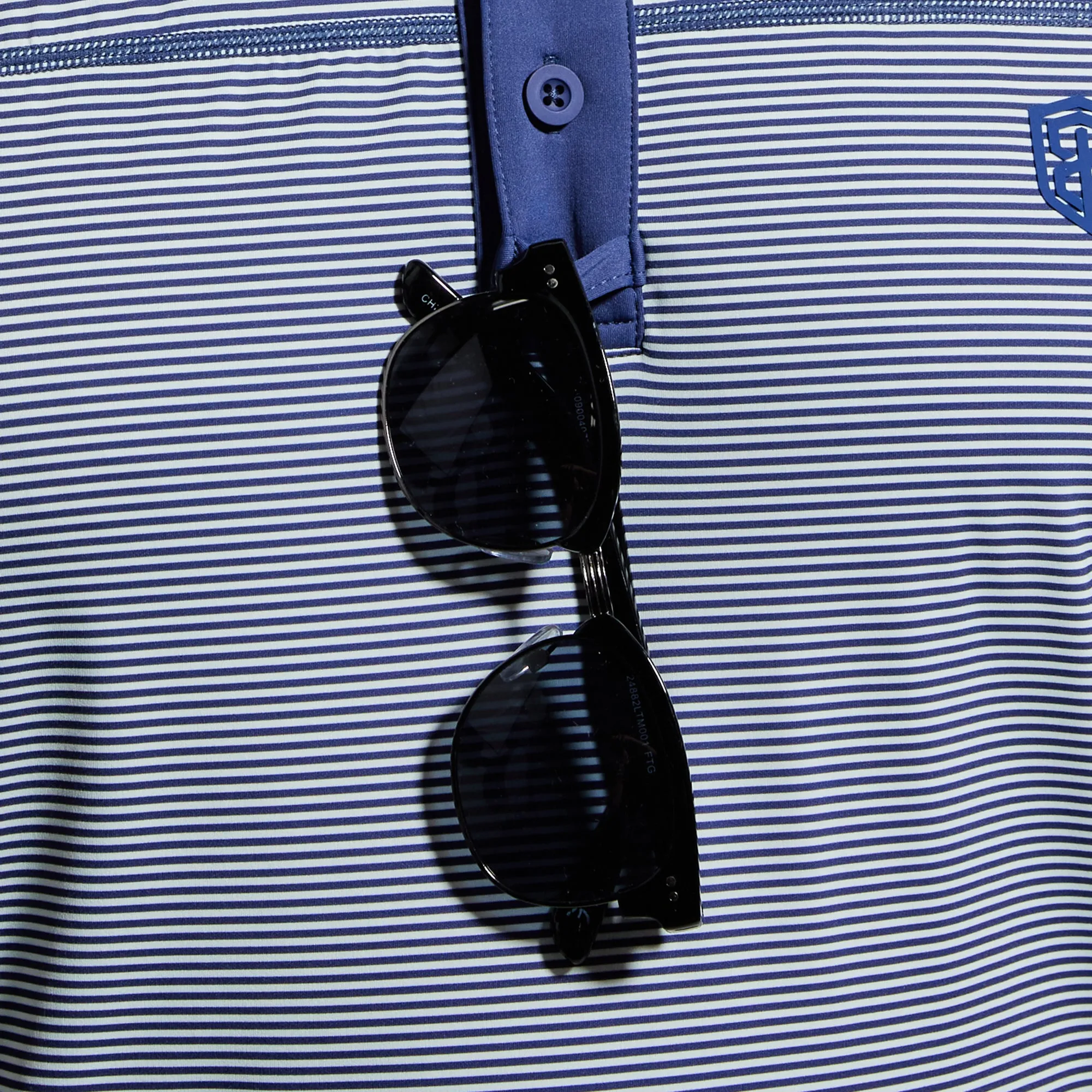 Men's Tek Polo (Midnight Blue Stripe) sold by Born Primitive product image thumbnail 3