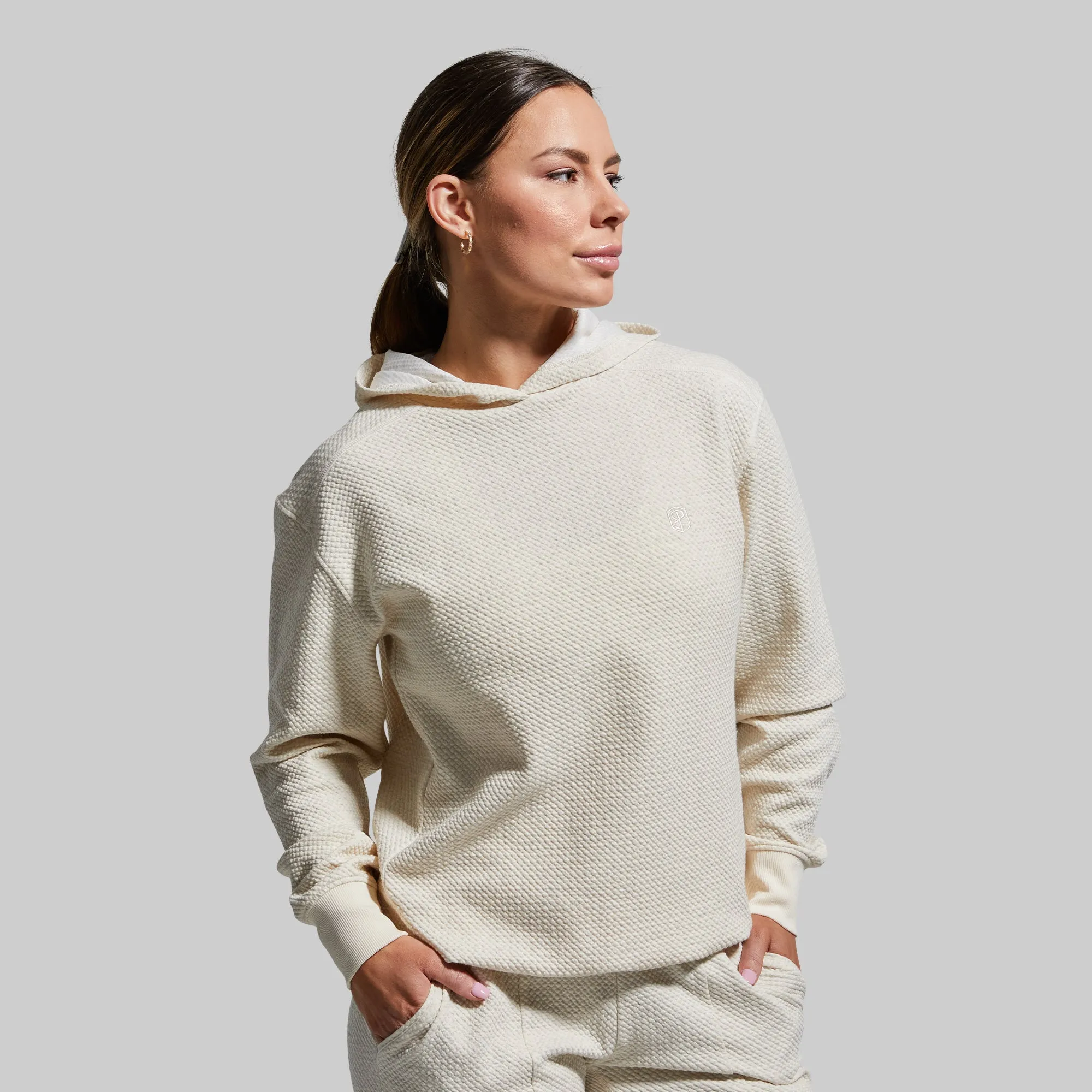Women's Cloud Hoodie (Heather Oatmeal) sold by Born Primitive