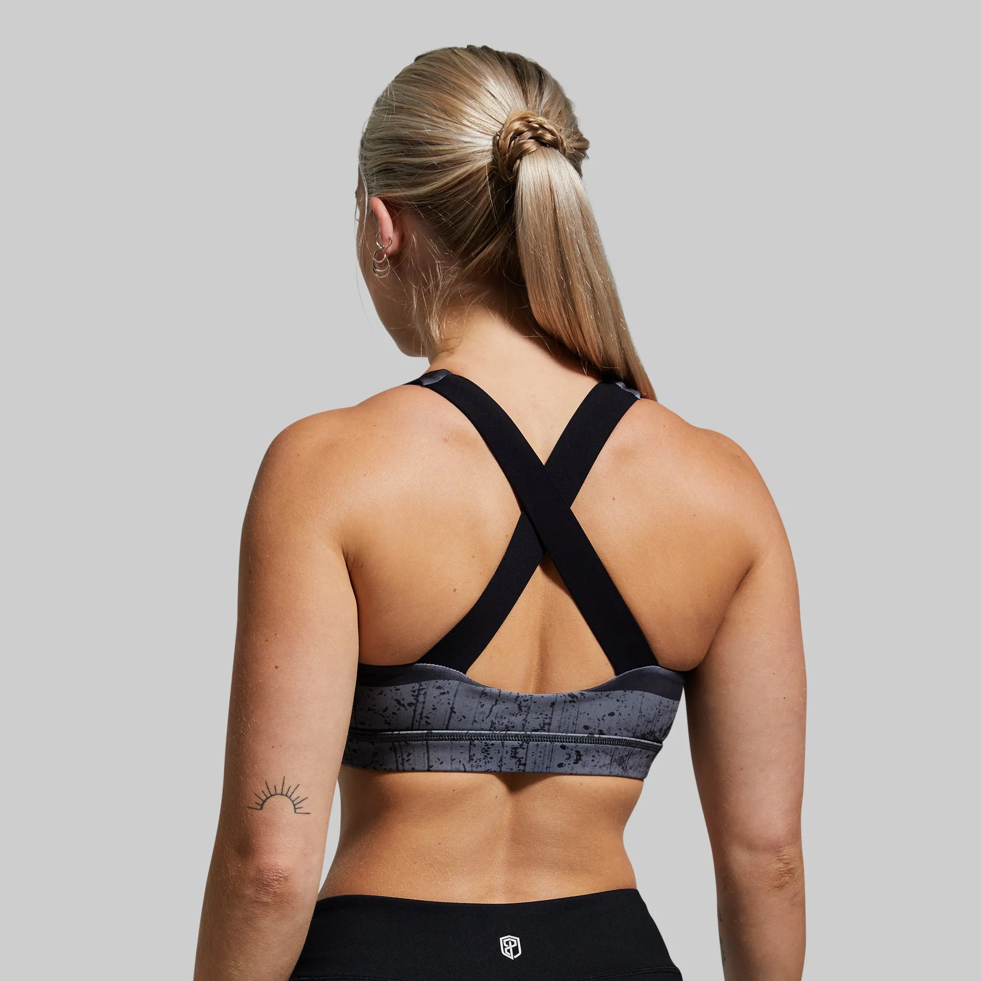 Your Essential Original Sports Bra (Thin Blue Line Gunmetal) sold by Born Primitive product image thumbnail 2