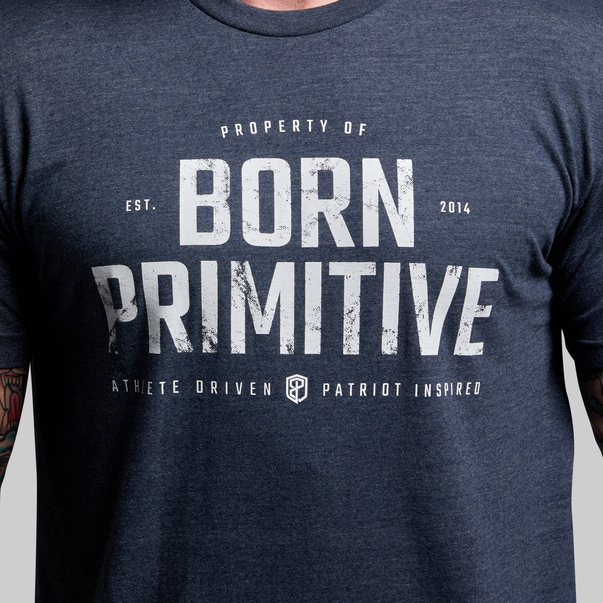 Property of Born Primitive Tee (Heather Navy) sold by Born Primitive product image thumbnail 4