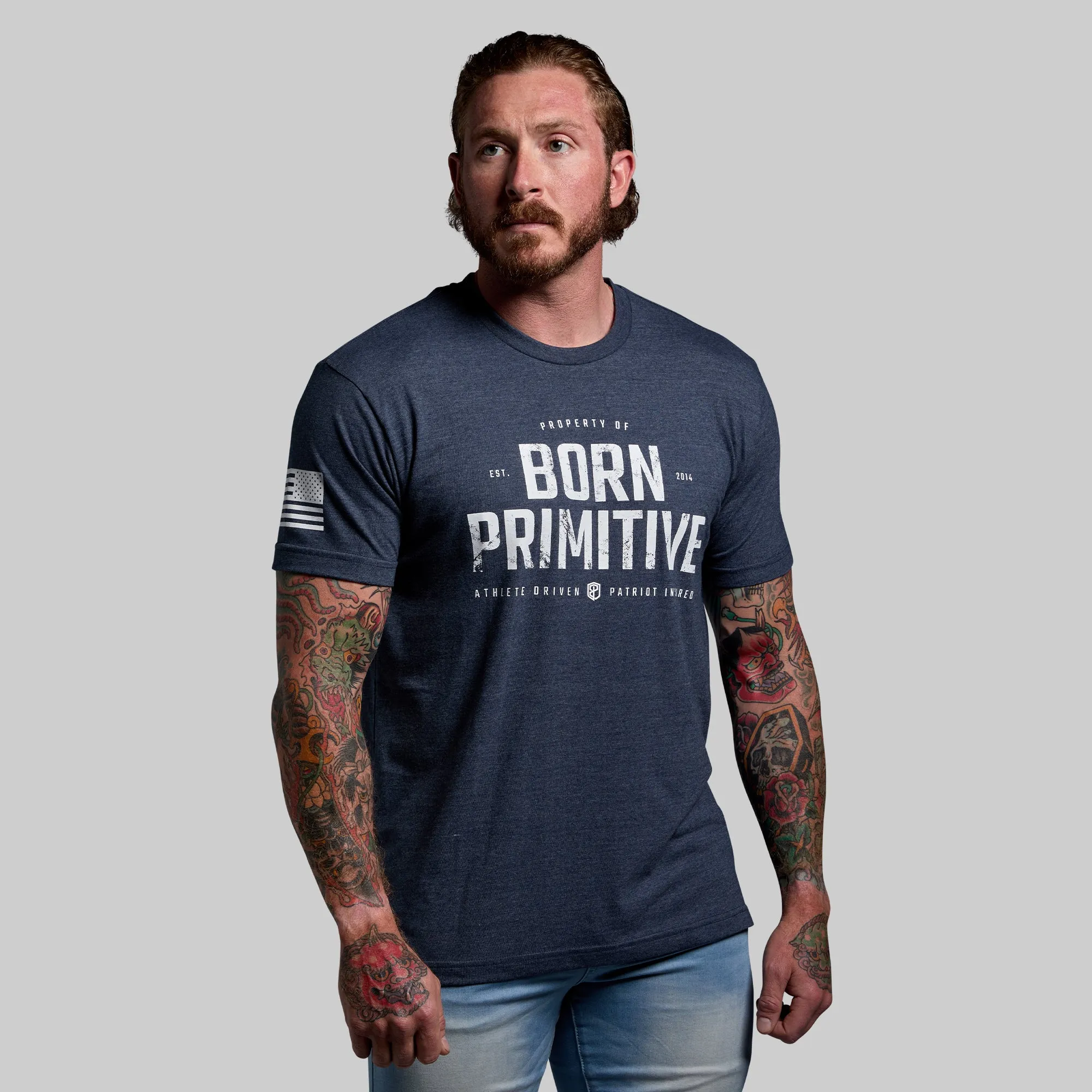 Property of Born Primitive Tee (Heather Navy) sold by Born Primitive