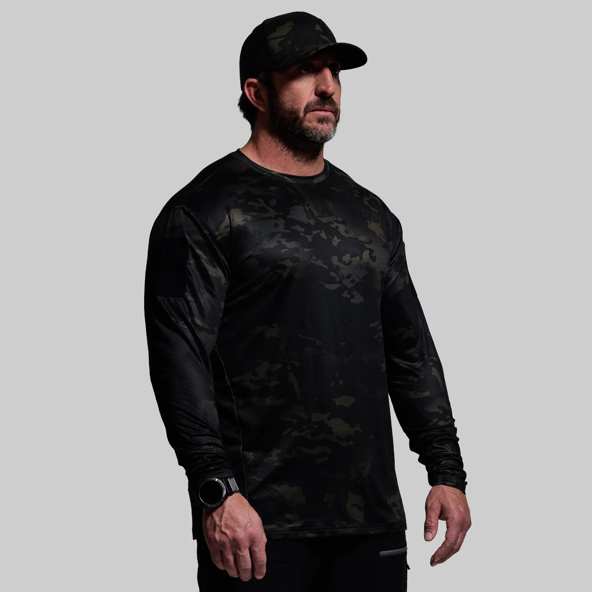Long Sleeve Range Shirt (Black Multicam-Velcro) sold by Born Primitive