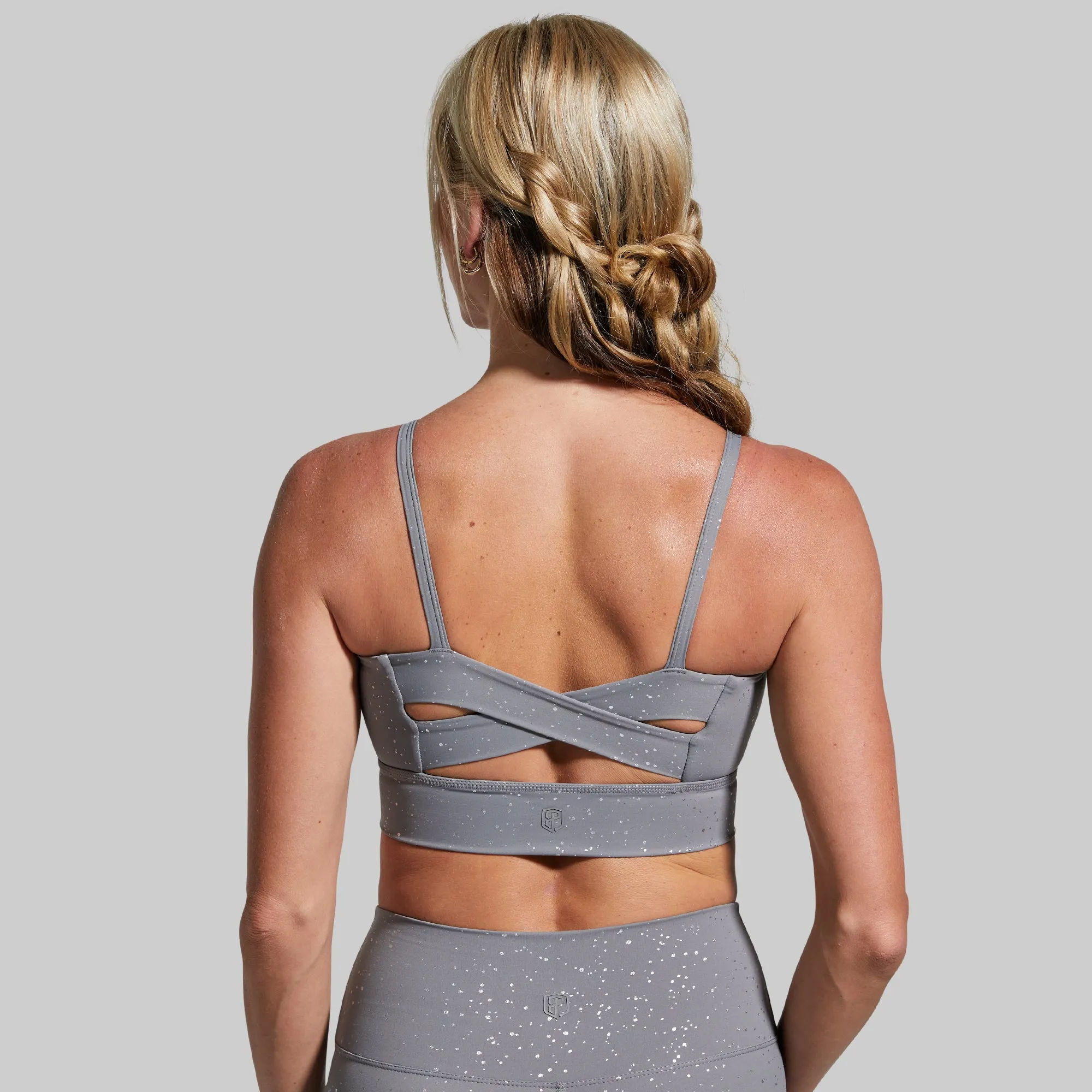 Radiance Sports Bra (Titanium) sold by Born Primitive