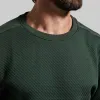 Men's Waffle Crewneck Pullover (Pine) sold by Born Primitive