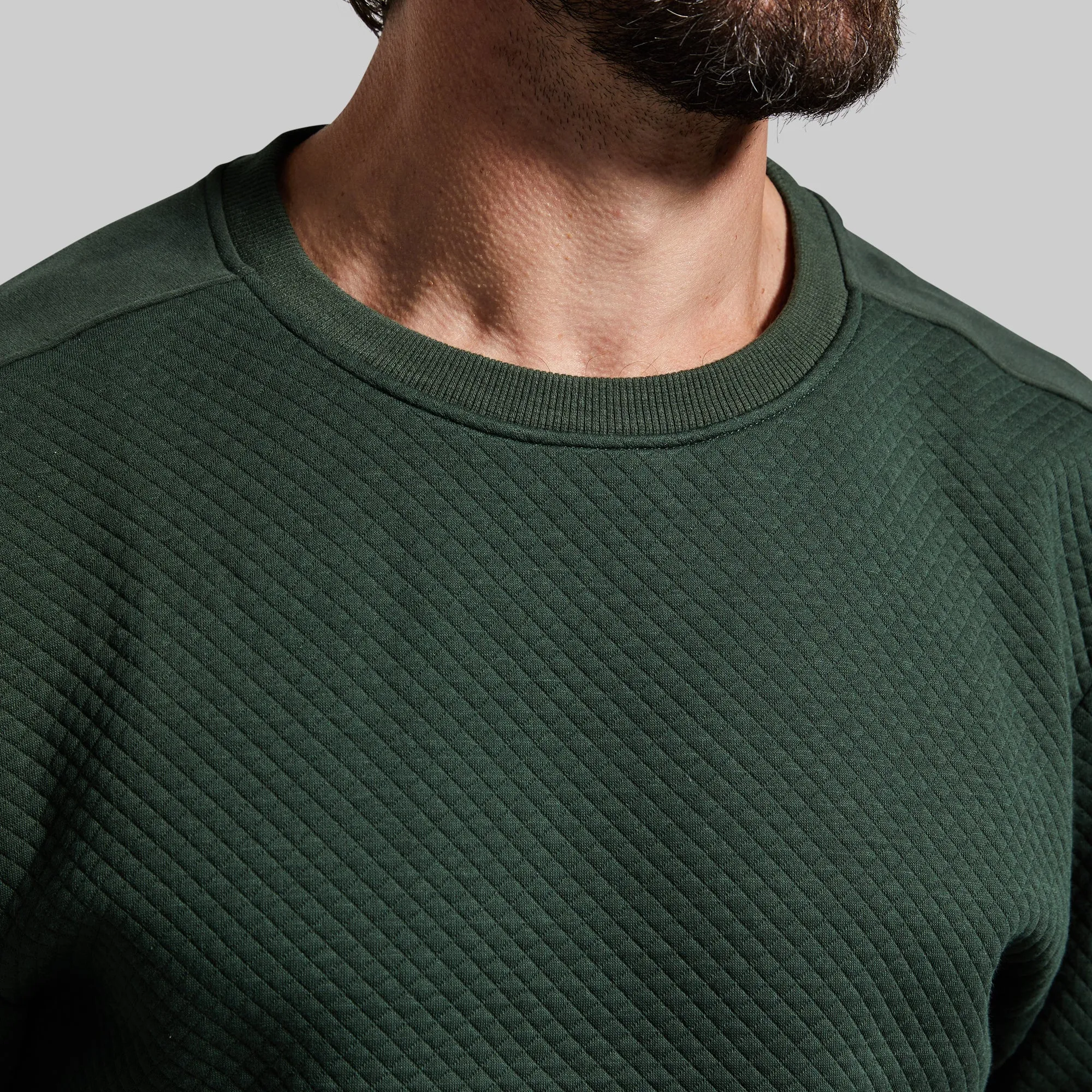 Men's Waffle Crewneck Pullover (Pine) sold by Born Primitive product image thumbnail 4
