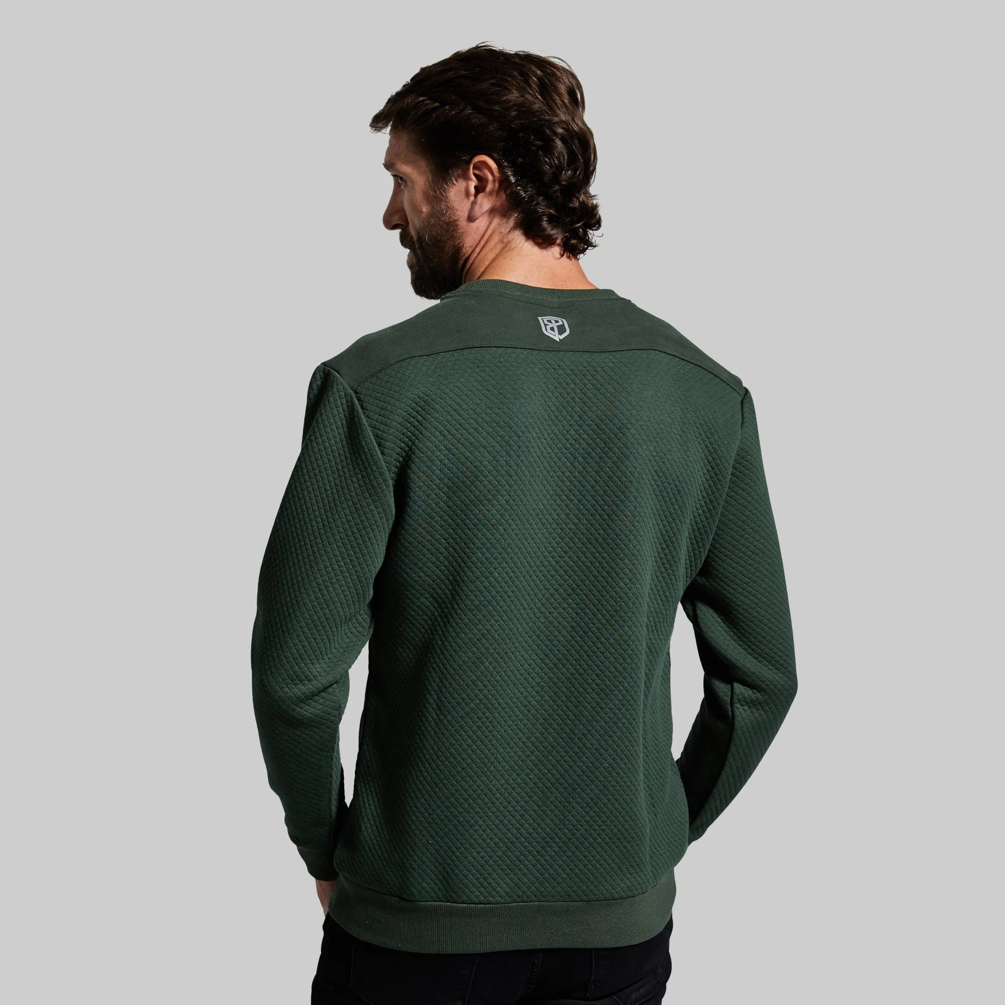 Men's Waffle Crewneck Pullover (Pine) sold by Born Primitive product image thumbnail 2